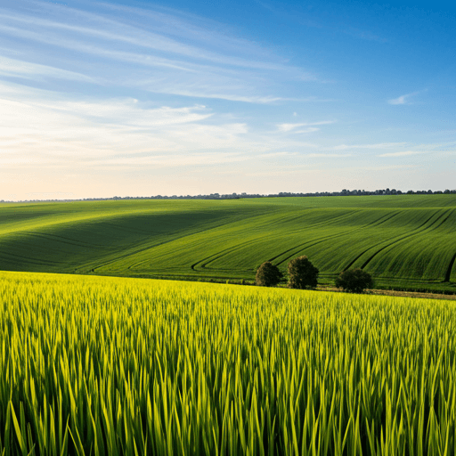 Scenic view of lush green farmland
